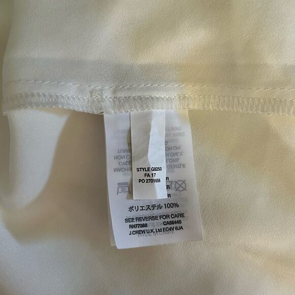 J. Crew drapey ruffle cami top blouse. Ivory, Size 2. - Picture 9 of 11